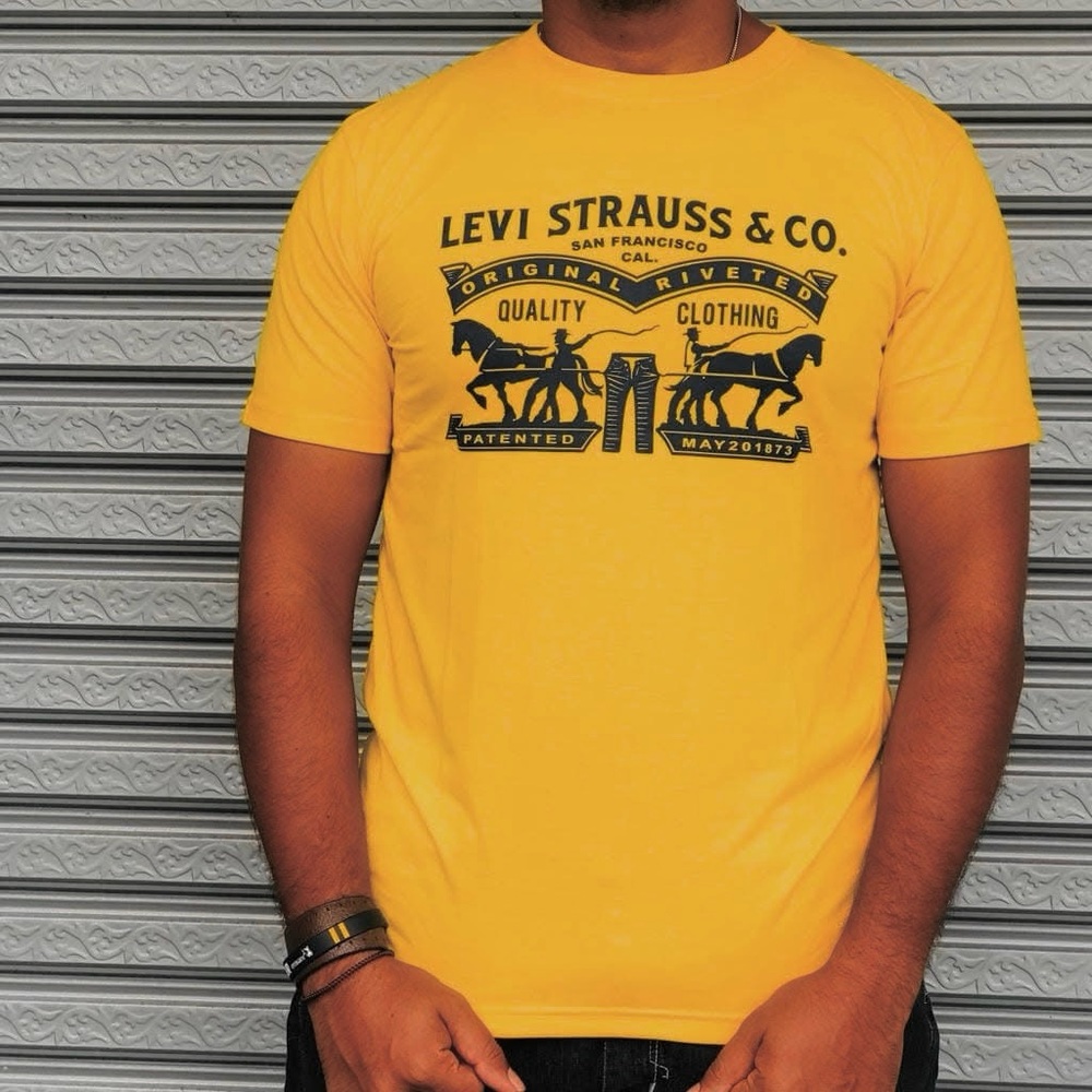 Levi's Bold Yellow Graphic Tee for Men